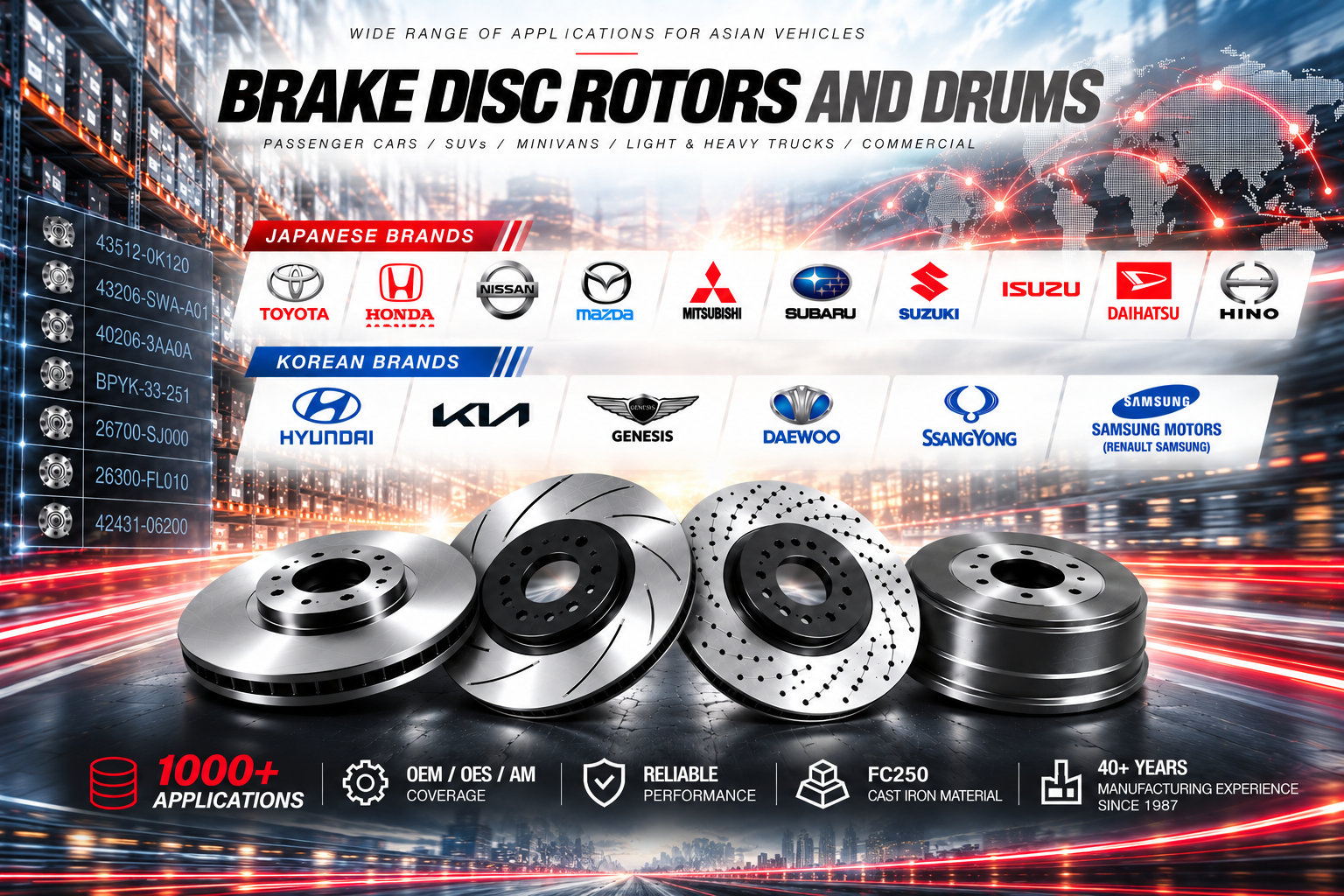 Chihon YDL Brake Car Brand coverage
